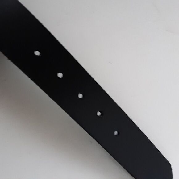 True Religion Mens Black Leather Belt Size 38 - Picture 8 of 11